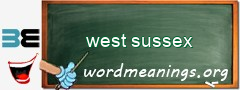 WordMeaning blackboard for west sussex